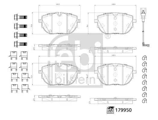 Kit de plaquettes de frein FEBI BILSTEIN