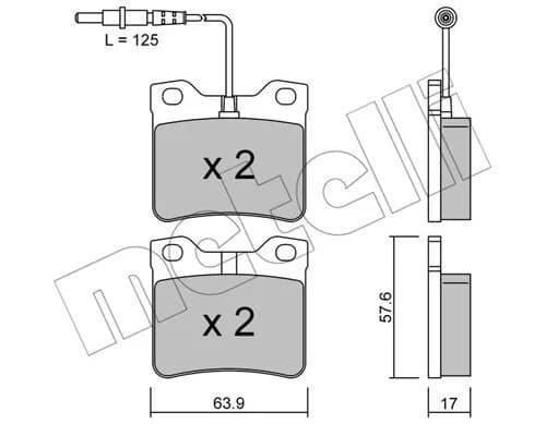 Kit de plaquettes de frein METELLI