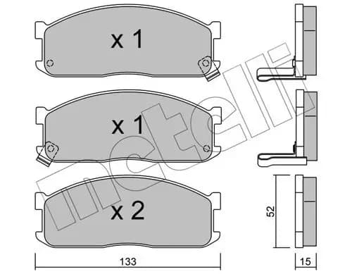 Kit de plaquettes de frein METELLI