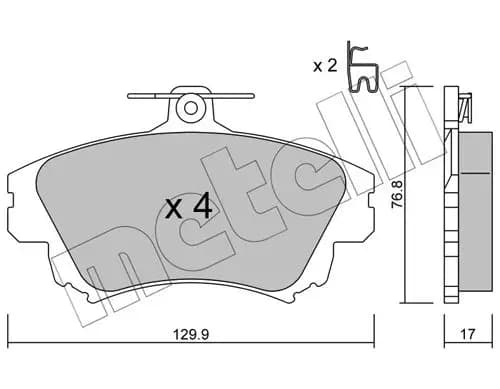 Kit de plaquettes de frein METELLI
