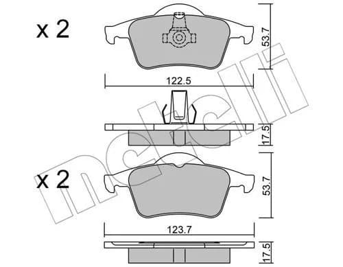 Kit de plaquettes de frein METELLI
