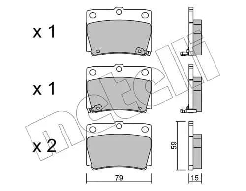 Kit de plaquettes de frein METELLI