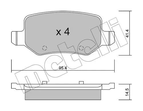 Kit de plaquettes de frein, frein à disque