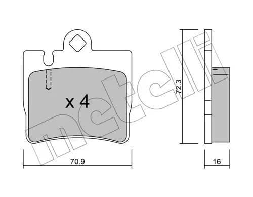Kit de plaquettes de frein METELLI