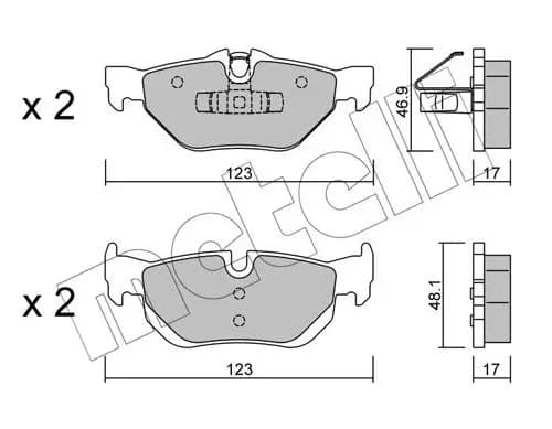 Kit de plaquettes de frein METELLI