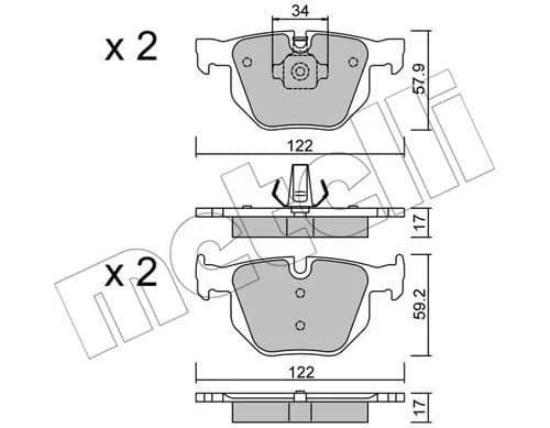 Kit de plaquettes de frein METELLI