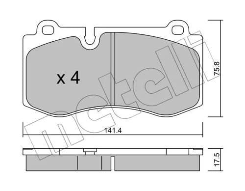 Kit de plaquettes de frein METELLI