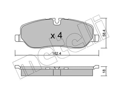 Kit de plaquettes de frein METELLI