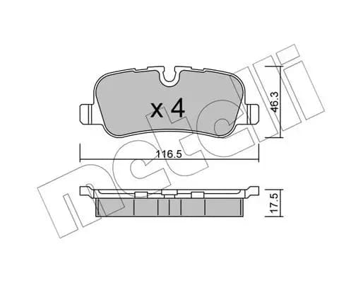 Kit de plaquettes de frein METELLI