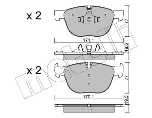 Kit de plaquettes de frein METELLI
