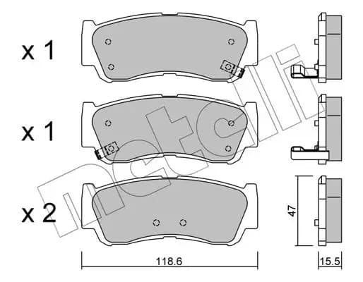 Kit de plaquettes de frein METELLI