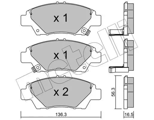 Kit de plaquettes de frein METELLI