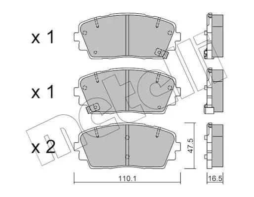 Kit de plaquettes de frein METELLI