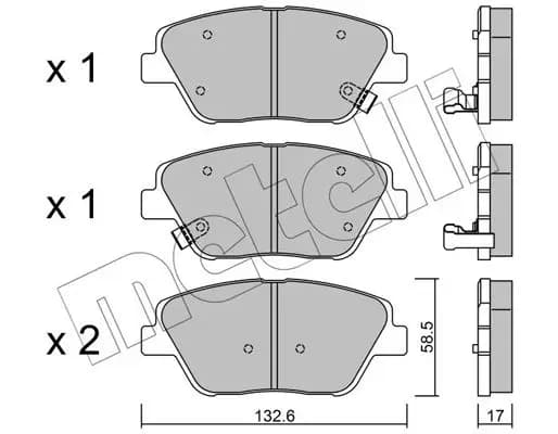 Kit de plaquettes de frein METELLI