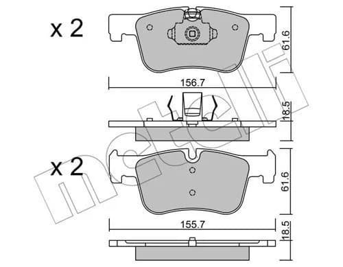 Kit de plaquettes de frein METELLI