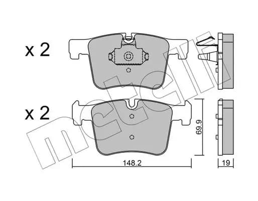 Kit de plaquettes de frein METELLI