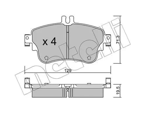Kit de plaquettes de frein METELLI