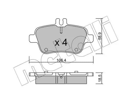 Kit de plaquettes de frein METELLI