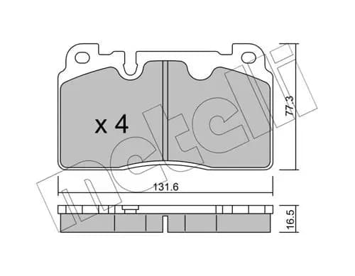 Kit de plaquettes de frein METELLI