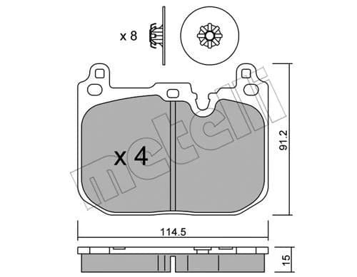 Kit de plaquettes de frein METELLI
