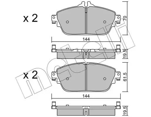 Kit de plaquettes de frein METELLI