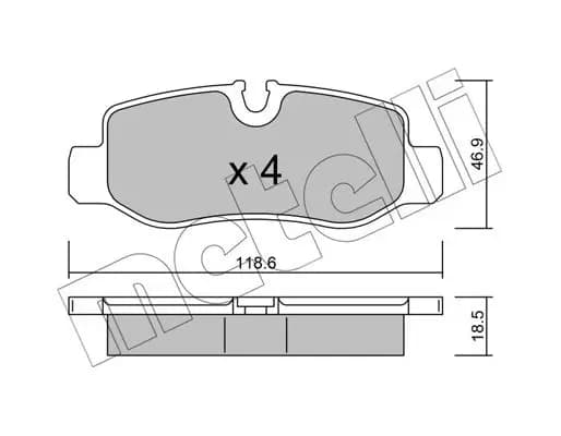 Kit de plaquettes de frein METELLI
