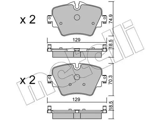 Kit de plaquettes de frein METELLI