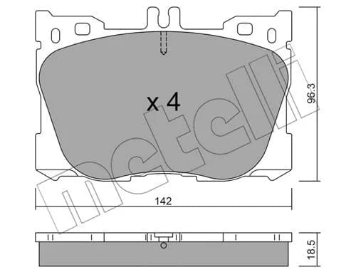 Kit de plaquettes de frein METELLI
