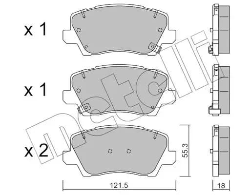 Kit de plaquettes de frein METELLI