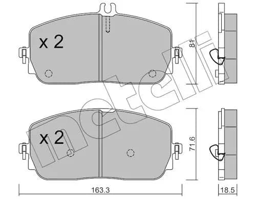 Kit de plaquettes de frein METELLI