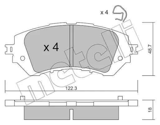 Kit de plaquettes de frein METELLI
