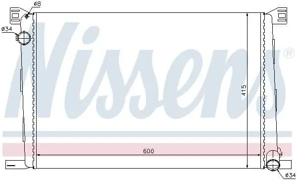 Radiateur, refroidissement du moteur NISSENS