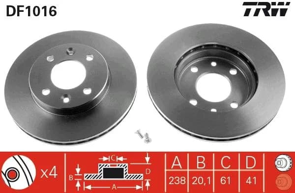 Disque de frein avant (Jeu de 2)
