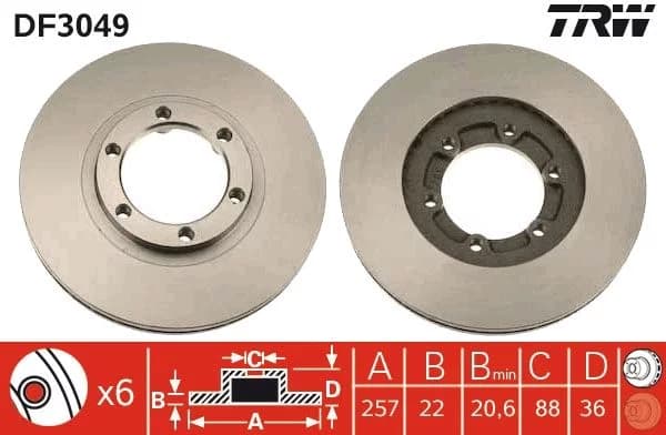 Disque de frein TRW