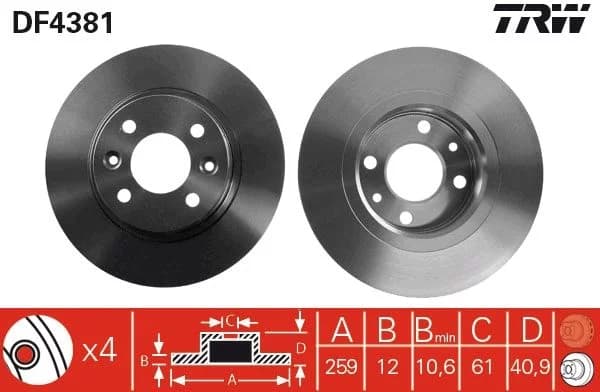 Disque de frein avant (Jeu de 2)