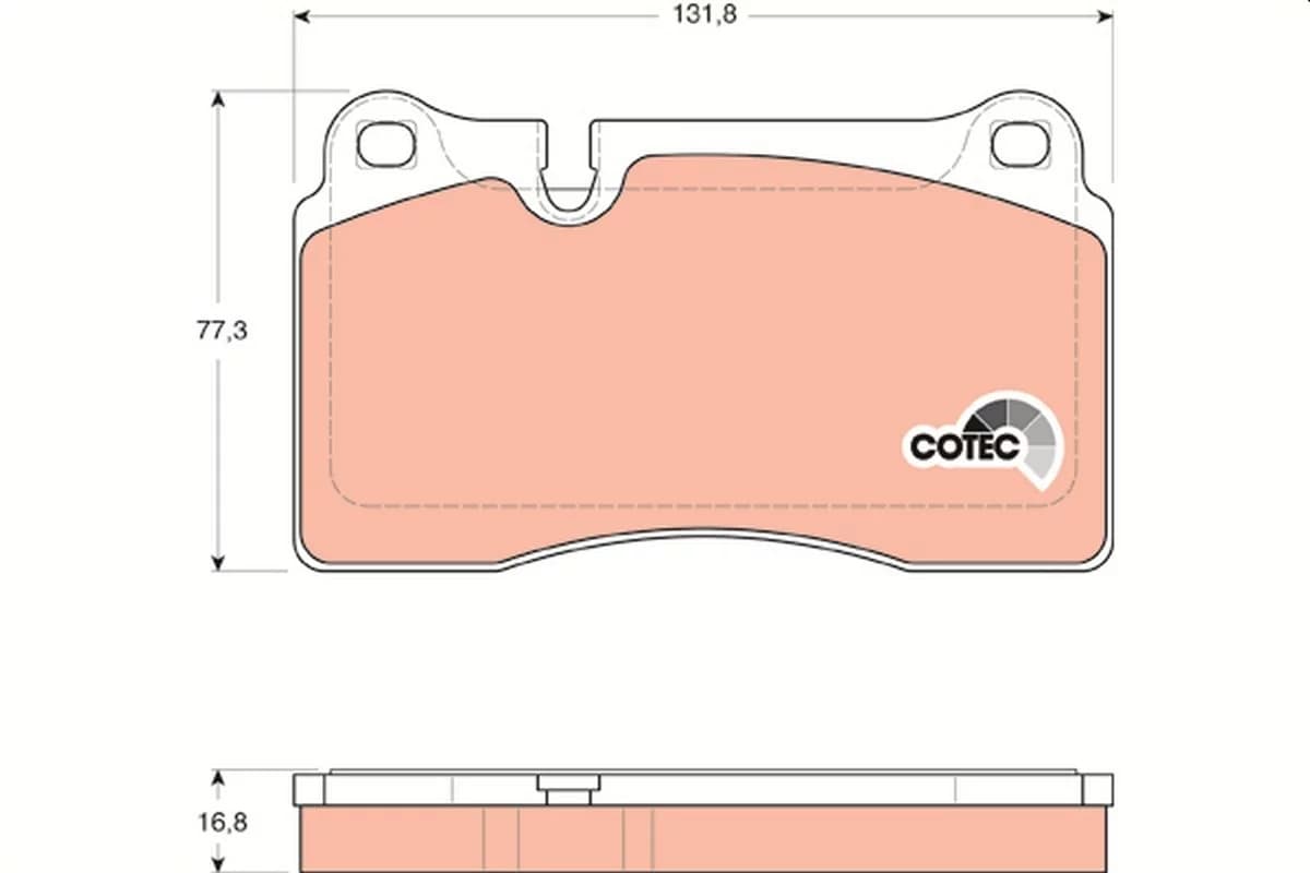 Kit de plaquettes de frein, frein à disque COTEC