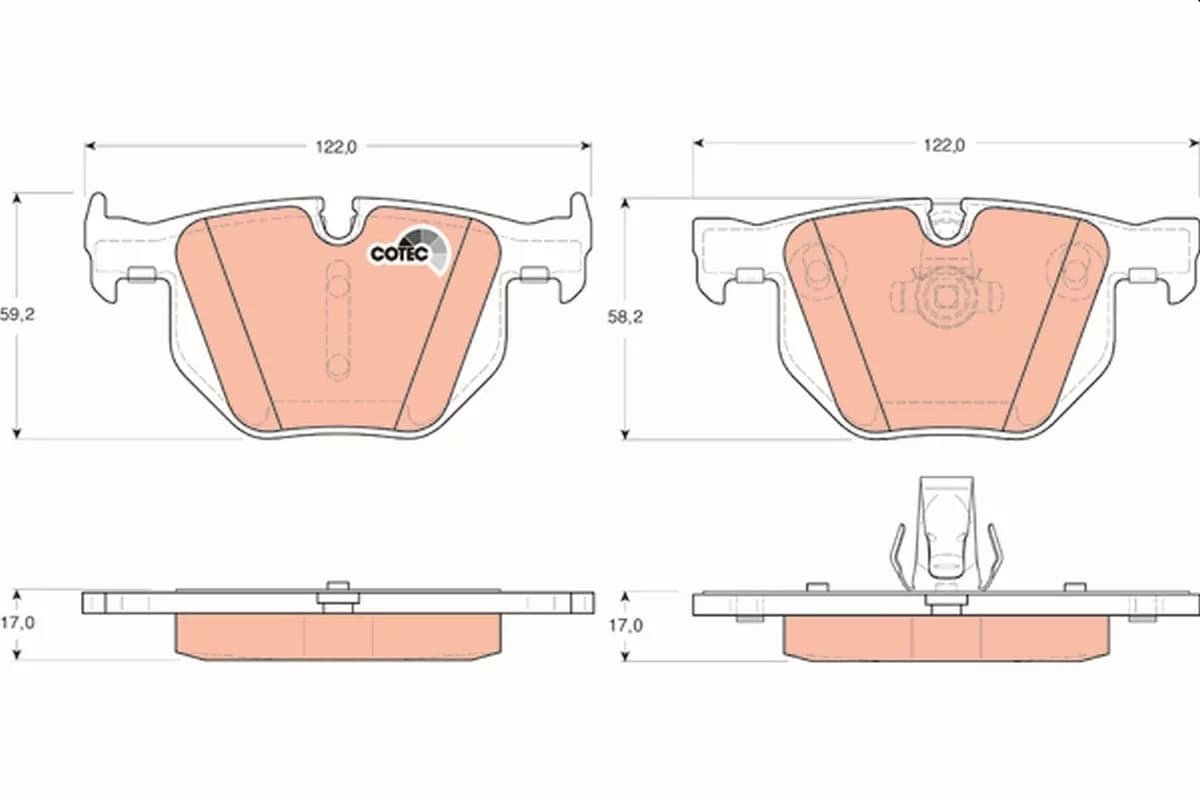 Kit de plaquettes de frein TRW
