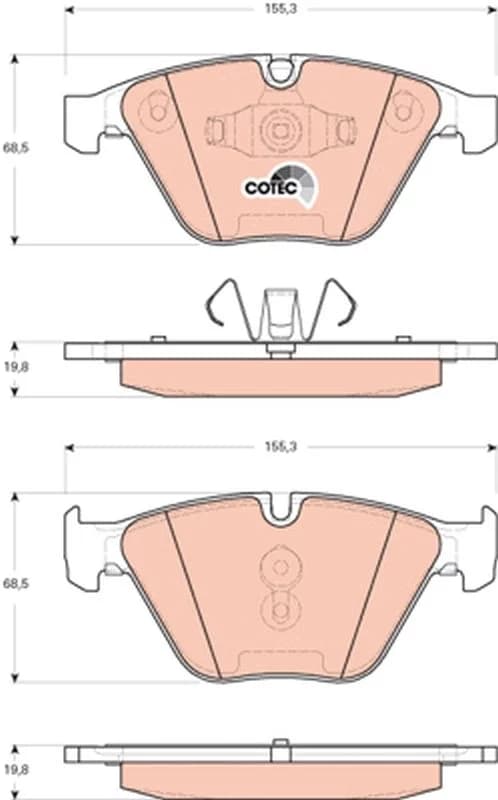 Kit de plaquettes de frein TRW