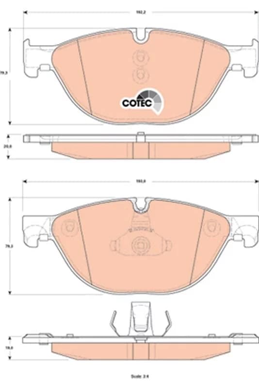 Kit de plaquettes de frein TRW