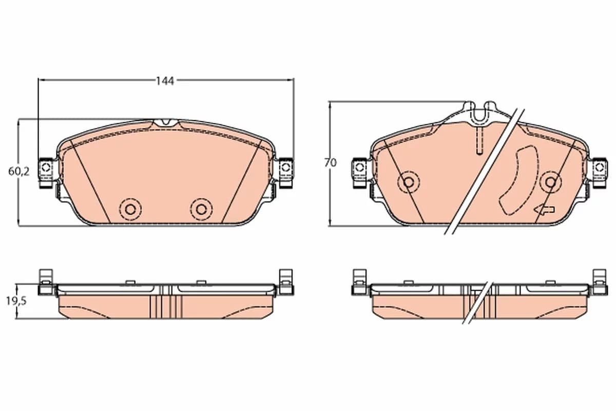 Kit de plaquettes de frein TRW