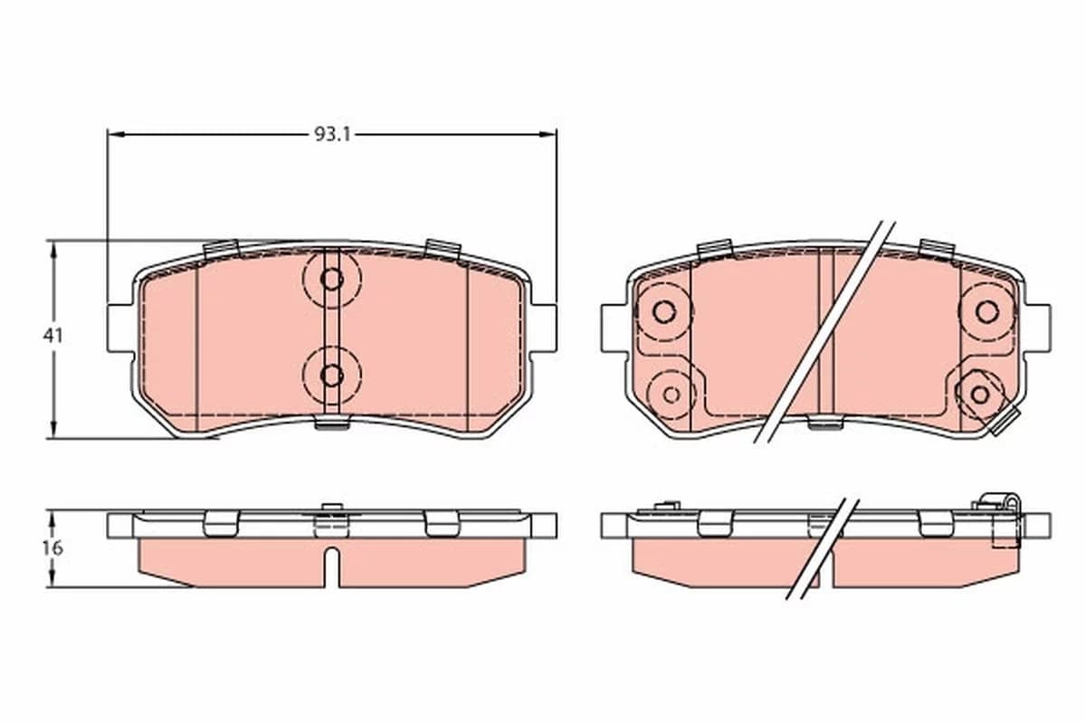 Kit de plaquettes de frein, frein à disque COTEC