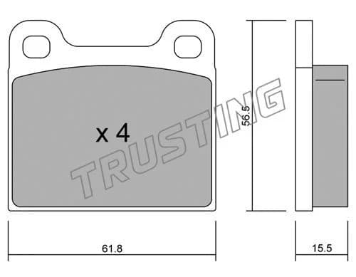 Kit de plaquettes de frein TRUSTING