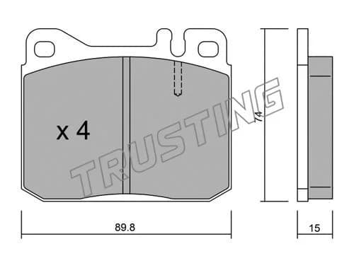 Kit de plaquettes de frein TRUSTING