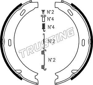 Jeu de mâchoires de frein, frein de stationnement TRUSTING