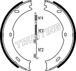 Jeu de mâchoires de frein, frein de stationnement TRUSTING