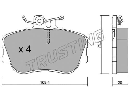 Kit de plaquettes de frein TRUSTING