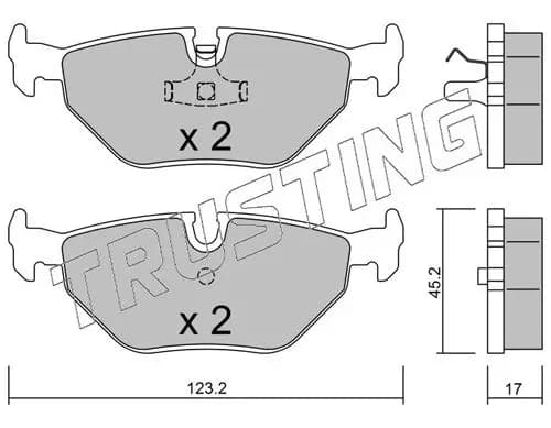 Kit de plaquettes de frein TRUSTING