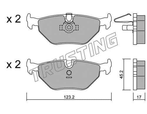 Kit de plaquettes de frein TRUSTING