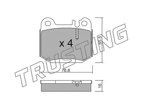 Kit de plaquettes de frein TRUSTING