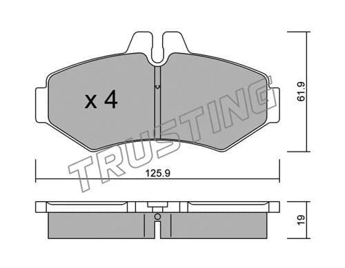 Kit de plaquettes de frein TRUSTING
